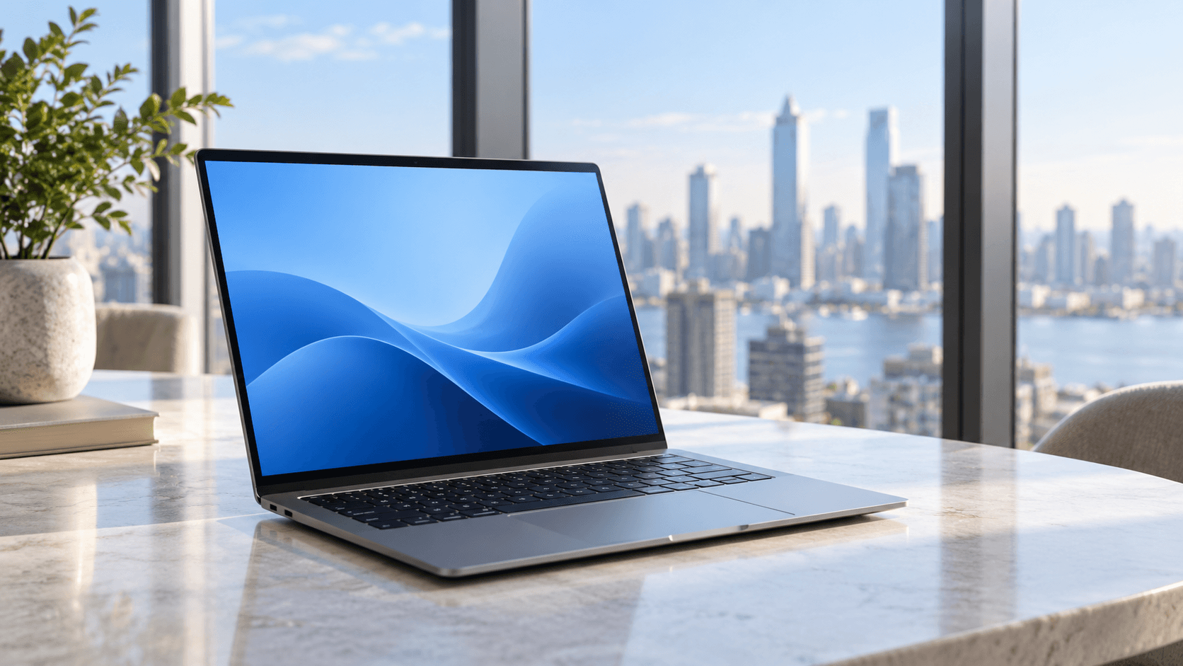 Representative category image of a modern laptop at a workspace